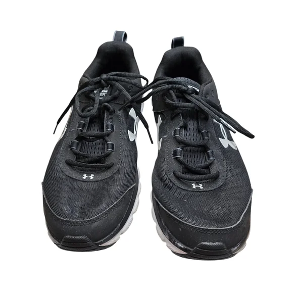 Under Armour Charged Assert Black White Sneakers 10.5 - Picture 2 of 8